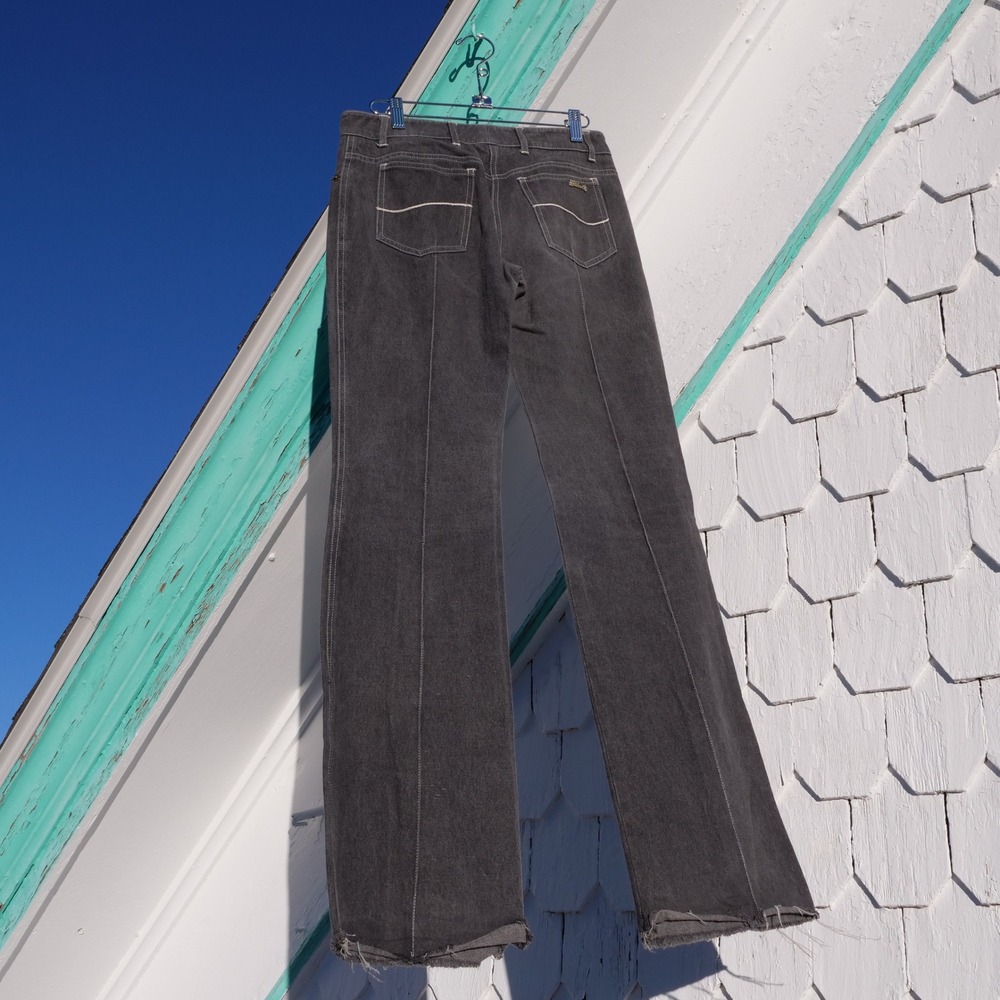 Y2K does 70s‎ Chloé grey 100% cotton made in France bootcut mid rise jeans - Picture 5 of 9